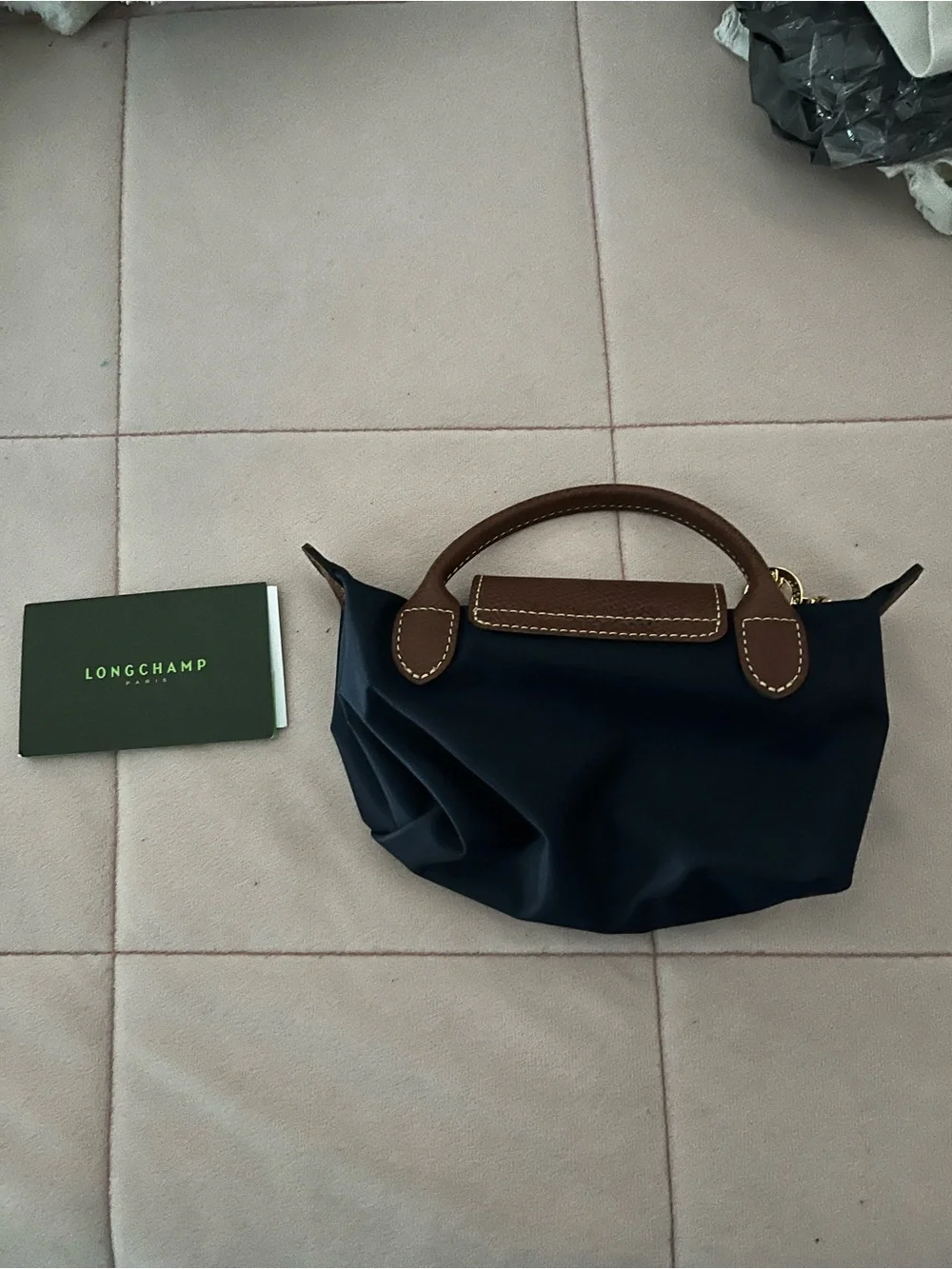 Longchamp Black Box with Neon Green Logo